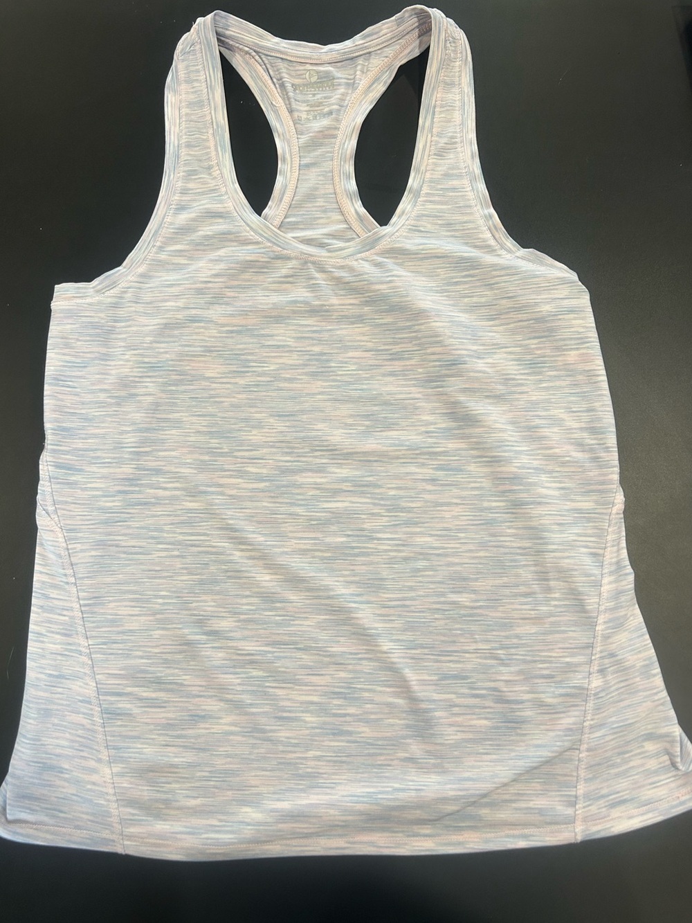 90 Degree By Reflex Heathered Light Pink and Blue Racerback Tank